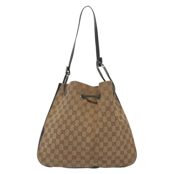 GUCCI GG Canvas Shoulder Bag Beige Gold 001 001 - Picture 3 of 16